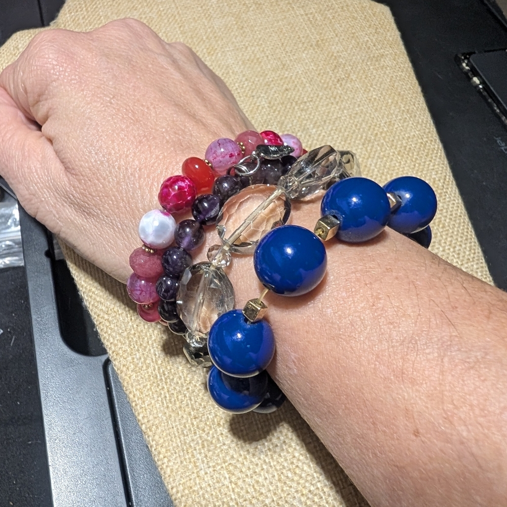 Choice: Boho Stack 4-Piece Beaded Stretch Bracele… - image 2